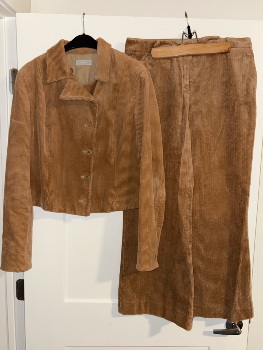 Vintage Farhi by Nicole Farhi Corduroy Jacket and Pants Set - Warm Caramel Brown